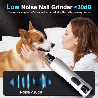 Dog Nail Grinders Painless USB Charging Rechargeable Dog Clippers Trimmer Paws Pet Cat Nail Electric Grooming Tools Nail Qu N6E1