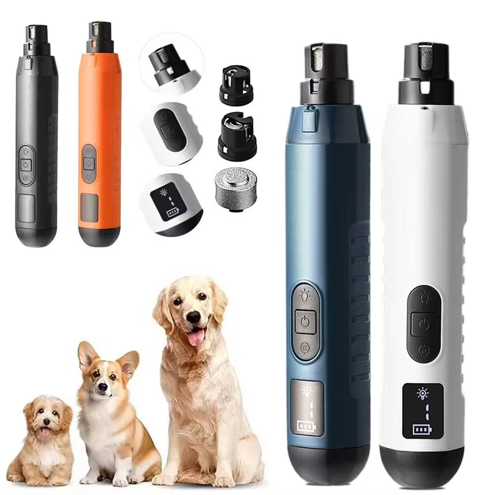 Dog Nail Grinders Painless USB Charging Rechargeable Dog Clippers Trimmer Paws Pet Cat Nail Electric Grooming Tools Nail Qu N6E1